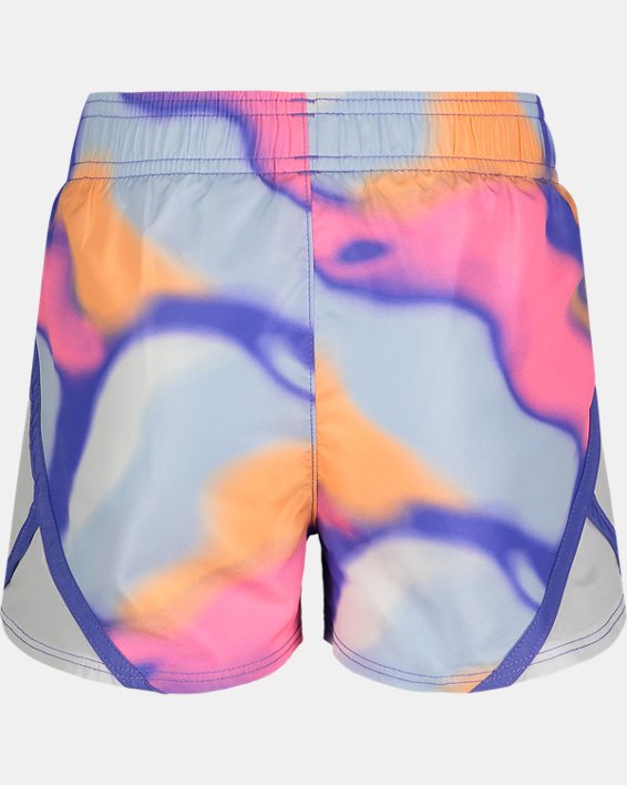 Girls' Pre-School UA Fly-By Ombre Blobs Shorts, Blue, pdpMainDesktop image number 1